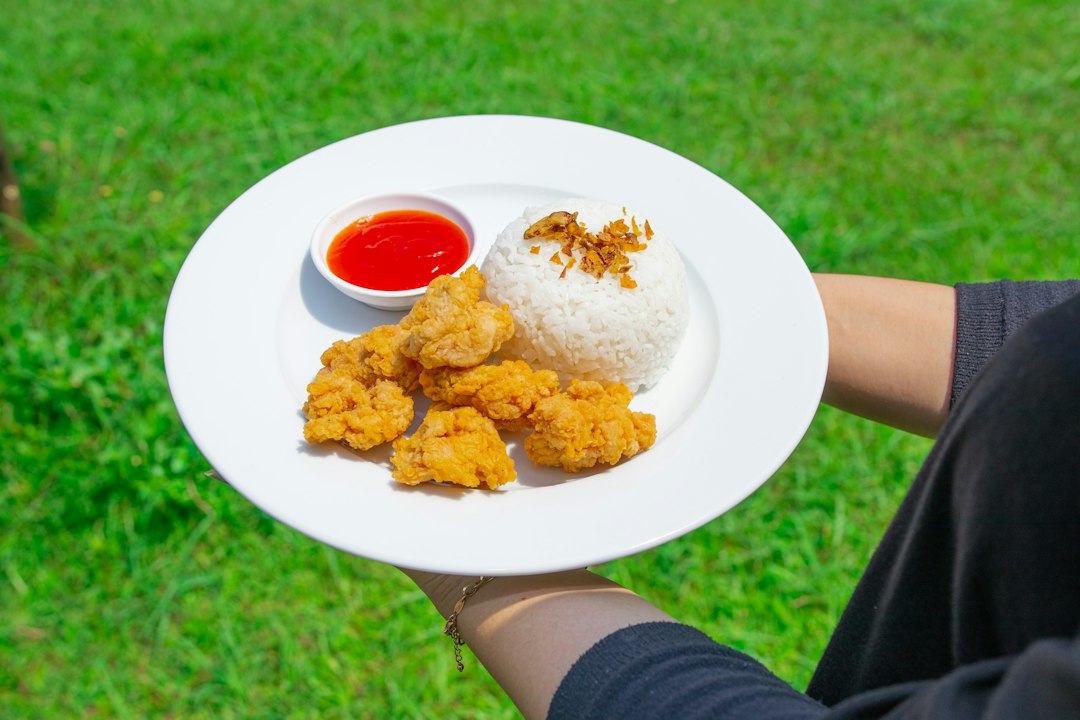 皿に盛り付けた揚げ物